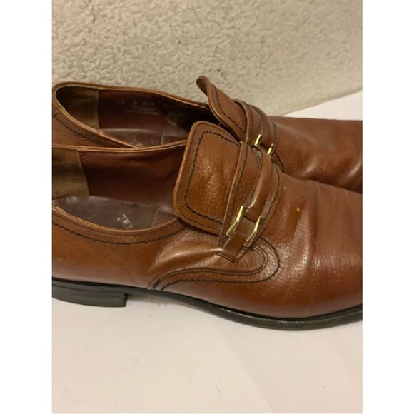 Vintage Mason shoe velvet horse bit Men\'s Brown Leather Slip-On Dress Shoes 12 B main image 7